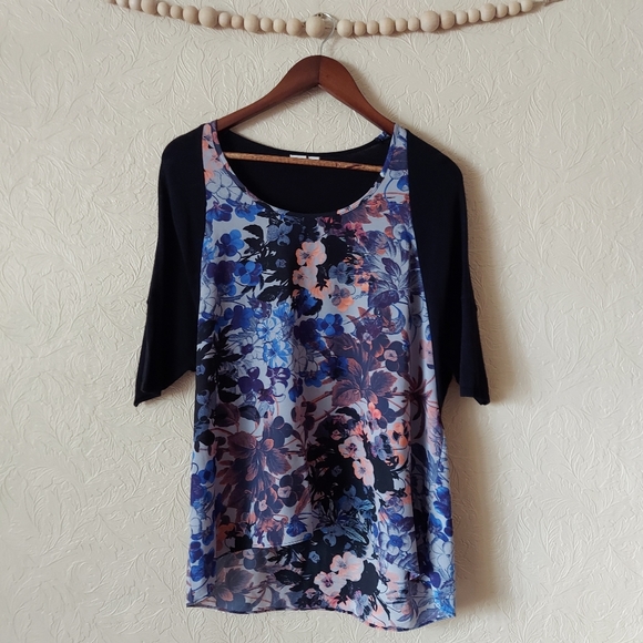 Anthropologie Tops - Anthro Little Yellow Bird Enchanted Floral Blouse